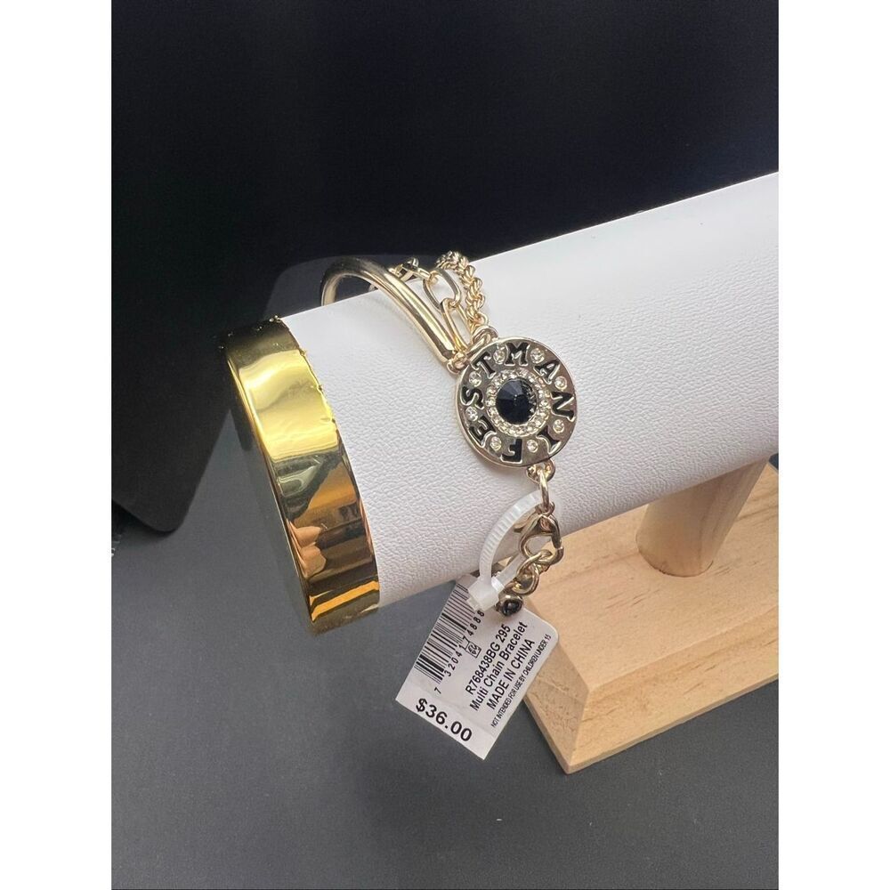 NWT! RACHEL Rachel Roy Gold Tone Manifest Multi Chain Bracelet